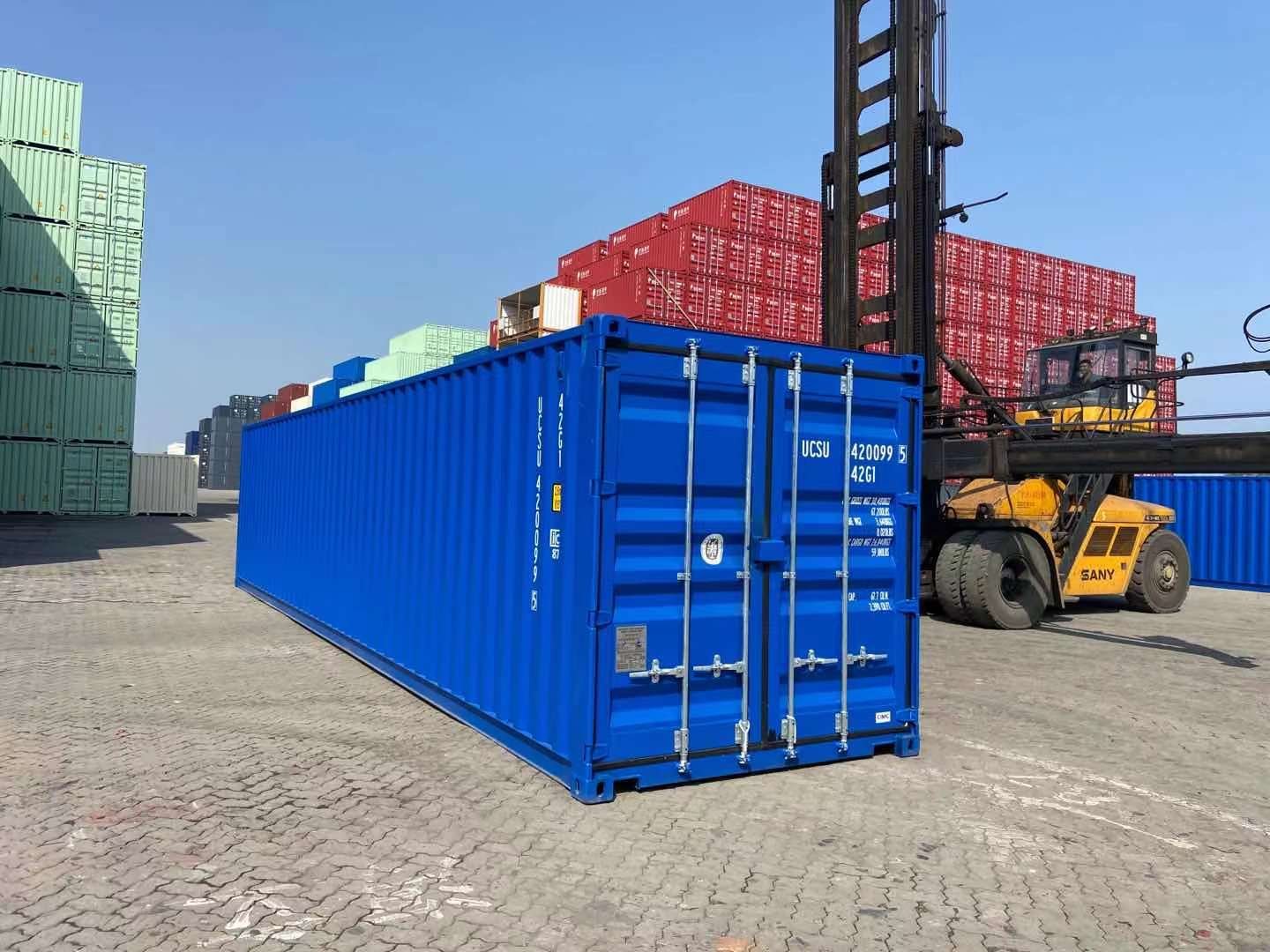 Container standard da 40 piedi blu nuovo