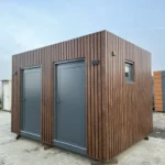 Modulo sanitario con doccia e WC separati